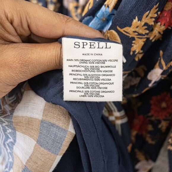 SPELL Women's Floral Tunic Dress Mystic size 2XL Boho - Picture 9 of 9